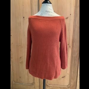 J. Crew orange knit sweater